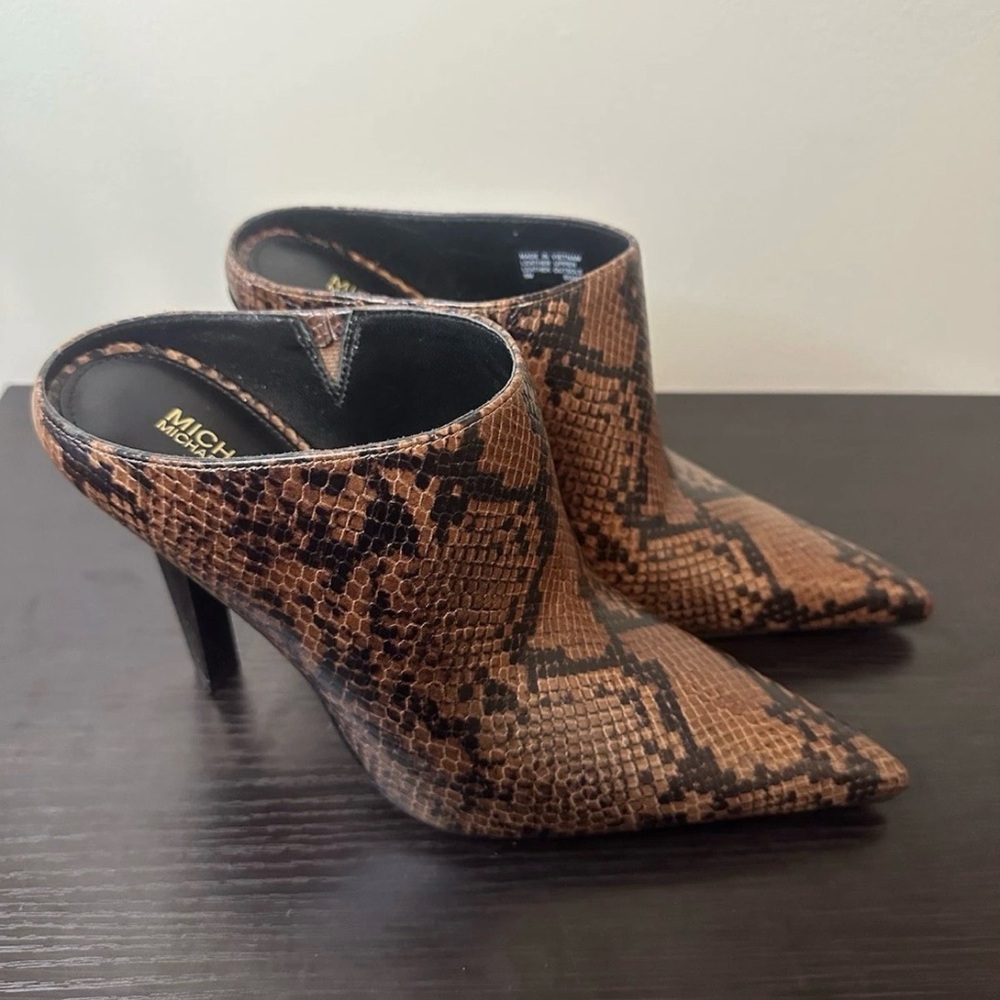 Michael Kors Leather Halle Mule Pumps